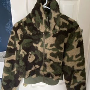 Camo fluff jacket